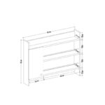 Ράφι κουζίνας Ker δρυς μελαμίνη 85x65x15εκ ed1000 - Image 2