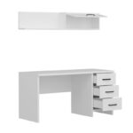 Γραφείο Alaska λευκό 150x60x75cm μελαμίνη ed10030 - Image 5