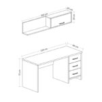 Γραφείο Alaska λευκό 150x60x75cm μελαμίνη ed10030 - Image 2