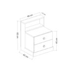 Σετ επίπλων υπνοδωματίων Life άσπρη ανθρακί 120x48x182cm ed10034 - Image 3