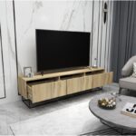 Έπιπλο tv Cavo oak μαύρο 180x40x50cm ed10037 - Image 4