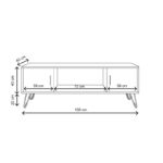 Έπιπλο τηλεόρασης Sey oak μελαμίνη 150x40x60cm ed10041 - Image 2