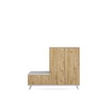 Έπιπλο εισόδου Esra δρυς άσπρο μελαμίνη 120x40x120εκ ed10046 - Image 3