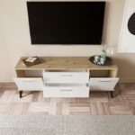 Έπιπλο τηλεόρασης Sud λευκό 150x40x55cm ed10051 - Image 4