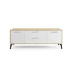 Έπιπλο τηλεόρασης Sud λευκό 150x40x55cm ed10051 - Image 3