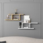 Ράφι τοίχου Deren άσπρη oak μελαμίνη 74 2x20x23cm ed10067 - Image 5