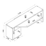 Έπιπλο τηλεόρασης Intens 123 6x40x27 8cm μελαμίνη ed10069 - Image 2
