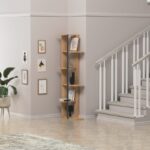 Βιβλιοθήκη Ezgi δρυς μελαμίνη 46 8x30x162 3εκ ed10072 - Image 4