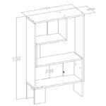 Βιβλιοθήκη Keevy ανθρακί δρυς μελαμίνη 70x25x111 2εκ ed10075 - Image 2