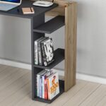 Γραφείο Rubino ανθρακί καρυδί 90 6x46 8x75cm ed10076 - Image 5