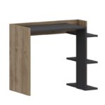 Γραφείο Rubino ανθρακί καρυδί 90 6x46 8x75cm ed10076 - Image 3