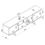 Έπιπλο τηλεόρασης Sally μελαμίνη 160x29 5x50cm ed10089 - Image 2