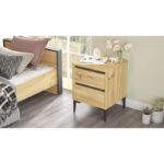 Κομοδίνο Sono ανθρακί 45x45x58 6cm ed10121 - Image 4