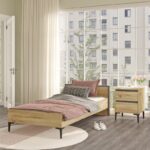 Σετ νεαρών δωματίων Aero δρυς ανθρακί μελαμίνη ed10134