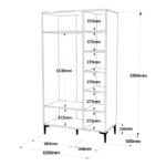 Σετ νεαρών δωματίων Aero δρυς ανθρακί μελαμίνη ed10141 - Image 2