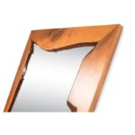 Διακοσμητικός καθρέφτης Rusele καρυδί χρώμα ξύλο 170x70cm ed10156 - Image 3