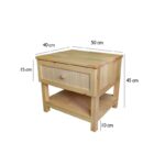 Κομοδίνο Akra 50x40x45cm ξύλο ed10160 - Image 2