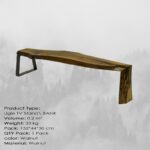 Έπιπλο τηλεόρασης Ugie μεταλλικά πόδια 130x36x42cm ed10177