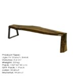 Έπιπλο τηλεόρασης Ugie μεταλλικά πόδια 130x36x42cm ed10177 - Image 5