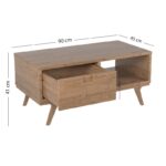 Τραπέζι σαλονιού Amata Atlantic Pine μασιφ ξύλο 90x45x41εκ ed10211 - Image 2