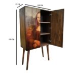 Ντουλάπι Lisa καρυδί ξύλο 100x40x180εκ ed10228 - Image 2