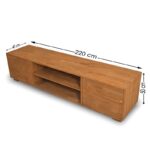 Έπιπλο τηλεόρασης Elma oak 220x40x50cm ed10229 - Image 2
