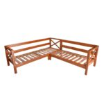 Γωνιακός καναπές Tambo μαύρο 215x68x70cm ed10247 - Image 3