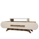 Έπιπλο τηλεόρασης Rose καρυδί κρεμ 145x36 8x49 8cm ed1025 - Image 4