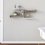 Ράφι τοίχου Derosso καρυδί μελαμίνη 105x22x40cm ed10264