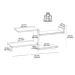 Ράφι τοίχου Derosso καρυδί μελαμίνη 105x22x40cm ed10264 - Image 2