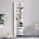 Βιβλιοθήκη Reeta άσπρο μαρμάρο μελαμίνη 45x25x160εκ ed10268