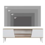 Έπιπλο τηλεόρασης Marelli oak λευκό 150x35x54cm ed10275 - Image 3