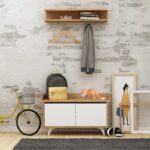 Έπιπλο εισόδου Arasso δρυς άσπρο μελαμίνη 90x35x60εκ ed1030