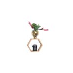 Ραφιέρα τοίχου ξύλινη oak Ares 26x26cm ed10320