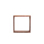 Ραφιέρα τοίχου ξύλινη καρυδί Ares 33x33cm ed10322 - Image 3