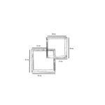 Ραφιέρα τοίχου ξύλινη καρυδί Ares 50x50cm ed10328 - Image 2