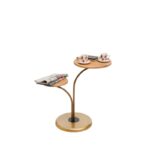 Βοηθητικό τραπέζι Dieci oak καρυδί μέταλλο 35x62cm ed10334 - Image 5