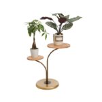 Βοηθητικό τραπέζι Dieci oak καρυδί μέταλλο 35x62cm ed10334 - Image 3