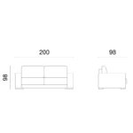 Καναπές κρεβάτι τριθέσιος Kansas πράσινο 200x98x98cm ed10422 - Image 2