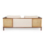 Καναπές τετραθέσιος Arat ξύλινος ύφασμα κρεμ 255x70x94cm ed10426 - Image 3