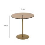 Βοηθητικό τραπέζι Calma χρυσό Bronze 50x50x50cm ed10463 - Image 3