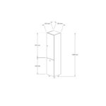 Ντουλάπι μπάνιου Lipa άσπρη μελαμίνη 35x31 9x154 8cm ed1047 - Image 3