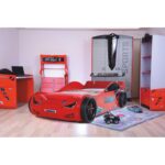 Κρεβάτι αυτοκίνητο Eko κόκκινο μελαμίνη 120x230x60εκ ed1060