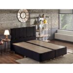 Διπλό κρεβάτι Ela Double Black 180 x 200 ed10620
