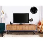 Έπιπλo tv Lupo καρυδί μαύρο χρώμα μελαμίνη 140x40x50cm ed1063