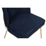 Σετ καρέκλες Madrid μέταλλο βελούδο σκούρο μπλε 2 τεμάχια 50x49x90cm ed10694 - Image 3