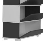 Έπιπλο εισόδου παπουτσοθήκη Aris ανθρακί μελαμίνη 90x35x93cm ed10743 - Image 3