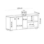 Έπιπλο εισόδου Sarandone άσπρο μελαμίνη 120x31 4x51 6εκ ed10750 - Image 2
