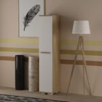 Παπουτσοθήκη Asimo Sapphire Oak λευκό 29 6x35x156 6cm μελαμίνη ed10752 - Image 5