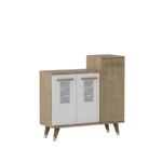 Παπουτσοθήκη Asimo Sapphire Oak άσπρο 90x35x90 6cm μελαμίνη ed10759 - Image 3